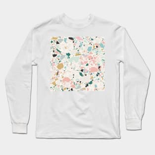 Pastel Terrazzo / Modern Texture Long Sleeve T-Shirt